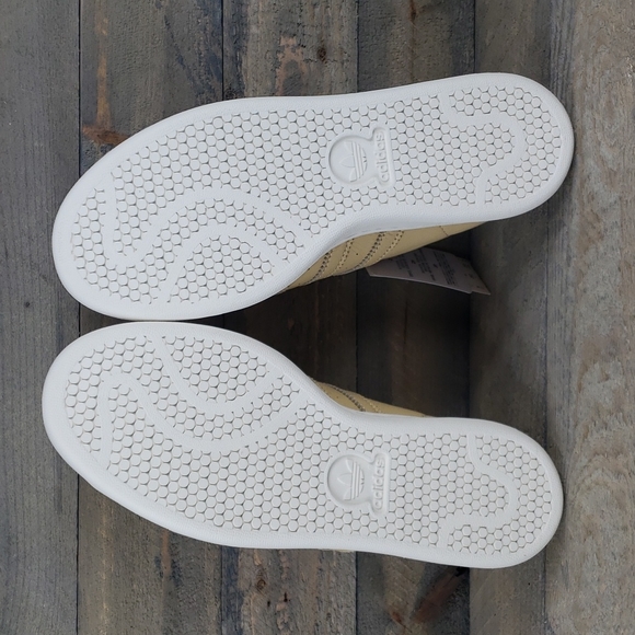 adidas Earlham Originals Men's Leather Casual Sneakers Beige/White - Picture 6 of 11